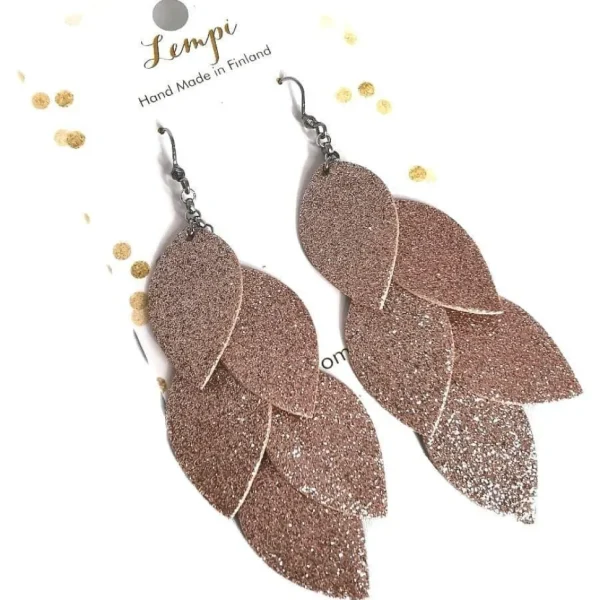 LEMPI-korvakorut, Vilja (ruusukulta glitter)