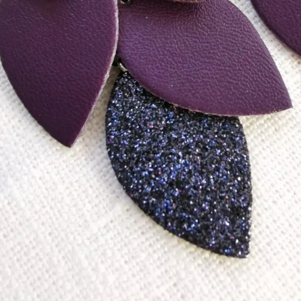 LEMPI-korvakorut, Vilja (tummanvioletti, matta-glitter yhdistelmä)