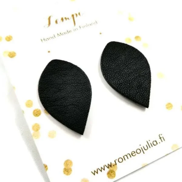 LEMPI-korvanapit, Lehti (musta, L)