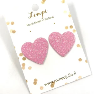 LEMPI-korvanapit, Lempi (jauhiskarkin pinkki glitter)