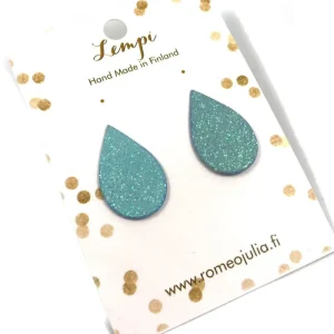 LEMPI-korvanapit, Pisara (minttu glitter)