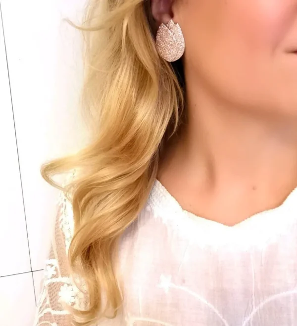 LEMPI-korvanapit, Tulppaani (ruusukulta glitter)