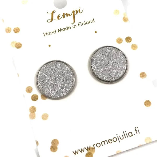 LEMPI-korvanapit, Veera (hopea glitter, L)