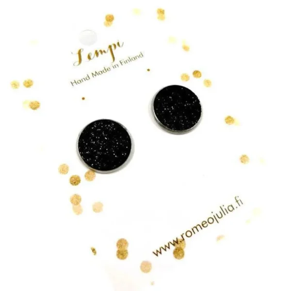 LEMPI-korvanapit, Veera (musta glitter, M)