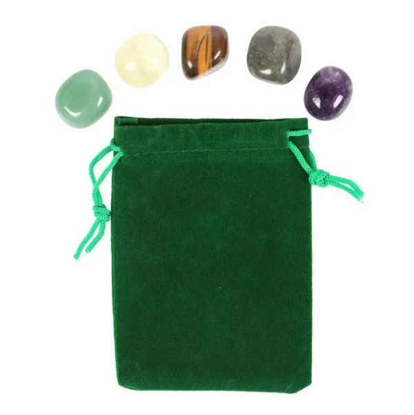 Libra Crystal Tumblestone Set -vaa'an luonnonkivi lahjapakkaus
