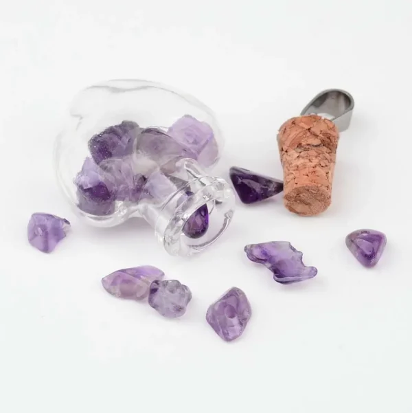 Luonnonkiviriipus, NATURE COLLECTION | Heart Glass Bottle Pendant