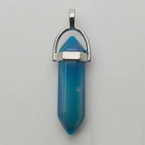 Luonnonkiviriipus, NATURE COLLECTION | Blue Agate (värjätty akaatti)