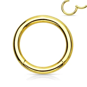 Lävistysrengas, Hinged Segment Ring in Gold 1,6mm/useita kokoja
