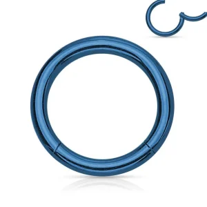 Lävistysrengas, Hinged Segment Ring in Blue 1,2mm / useita kokoja