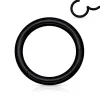 Lävistysrengas, Hinged Segment Ring in Black 1,6mm/monta kokoa