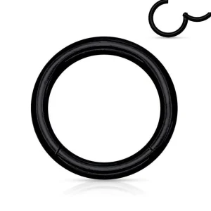 Lävistysrengas, Hinged Segment Ring in Black 1,6mm/monta kokoa
