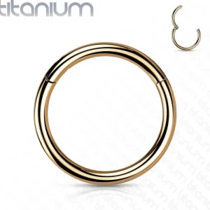 Lävistysrengas, Implant Grade Titanium Hinged Ring in Rosegold