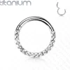 Lävistysrengas, Implant Grade Titanium Front Pyramid Cut Hoops