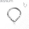 Lävistysrengas, Implant Grade Titanium Teardrop Pyramid Cut Hoop