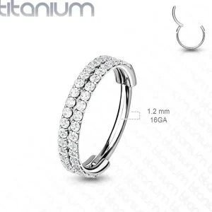 Lävistysrengas, Implant Grade Titanium Outward Facing Double-Lined CZ