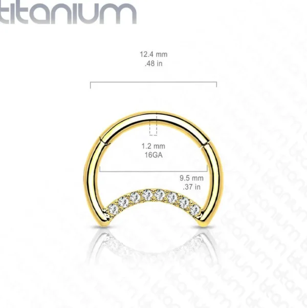 Lävistysrengas, Implant Grade Titanium Crescent Moon