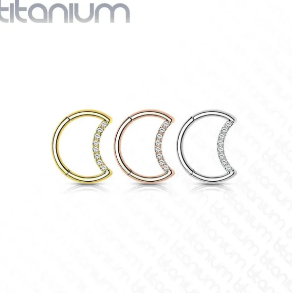 Lävistysrengas, Implant Grade Titanium Crescent Moon