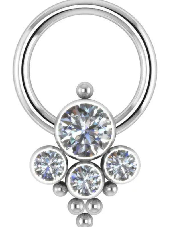 Lävistysrengas, Large Titanium Cluster Balls with Crystals