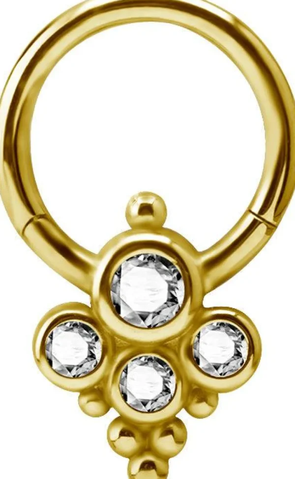 Lävistysrengas, Large Titanium Clicker 24K Gold PVD
