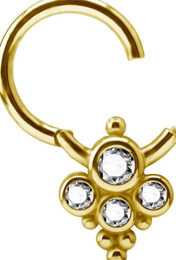 Lävistysrengas, Large Titanium Clicker 24K Gold PVD
