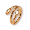 Lävistysrengas, Marquise Twist Rosegold CZ -kivellinen clicker