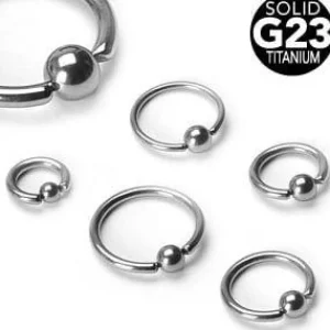 Lävistysrengas 1.2mm Titanium BCR -titaaninen pallolukkorengas