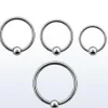 Lävistysrengas 1,2mm, BCR Surgical Steel -pallolukkorengas (4mm pallo)