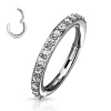 Lävistysrengas 1,2mm, High Quality Surgical Steel Hinged Rings with CZ