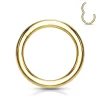 Lävistysrengas 1,2mm, Hinged Segment Hoop -titaaninen rengas (kulta)