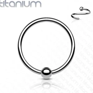 Lävistysrengas 0,8mm, Implant Grade Titanium Bendable Ring
