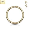 Lävistysrengas Ø10mm, 14K Gold Bendable Hoop Rings -kultarengas