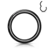 Lävistysrengas 0,8mm, Titanium Clicker in Black