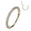 Lävistysrengas 0,8mm, Titanium 3 Sides in Gold -titaaninen clicker