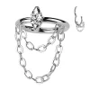Lävistysrengas 1,2mm, Titanium Chain Dangle -titaaninen clicker