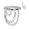 Lävistysrengas 1,2mm, Titanium Triple Chain -titaaninen clicker