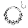 Lävistysrengas 1,2mm, Titanium Beads Hoop -titaaninen clicker