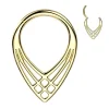 Lävistysrengas 1,2mm, Titanium Double Line Gold -titaaninen clicker
