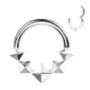 Lävistysrengas 1,2mm, Titanium 3D Diamonds -titaaninen clicker