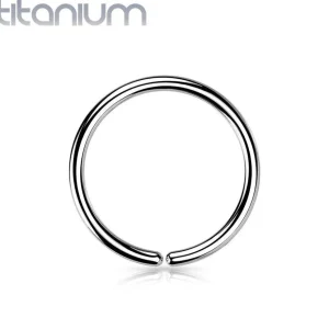 Lävistysrengas 0,8mm, Titanium Bendable Hoop
