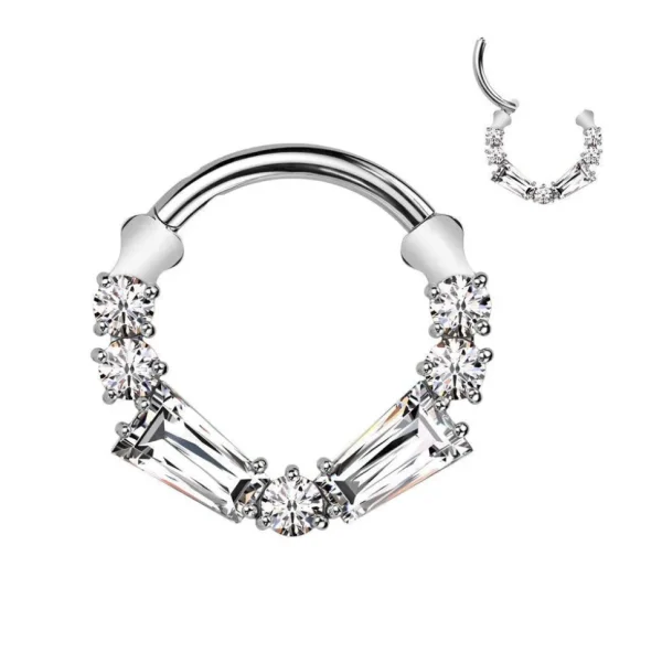 Lävistysrengas 1,2mm, Titanium Deluxe Hoop -titaaninen clicker
