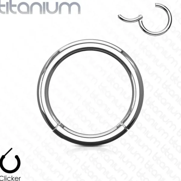 Lävistysrengas 1,2mm Titanium Segment Ring -titaaninen segmenttirengas