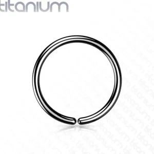 Lävistysrengas 0,8mm, Titanium Bendable Hoop in Black