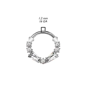 Lävistysrengas 1,2mm, Titanium Deluxe Hoop -titaaninen clicker