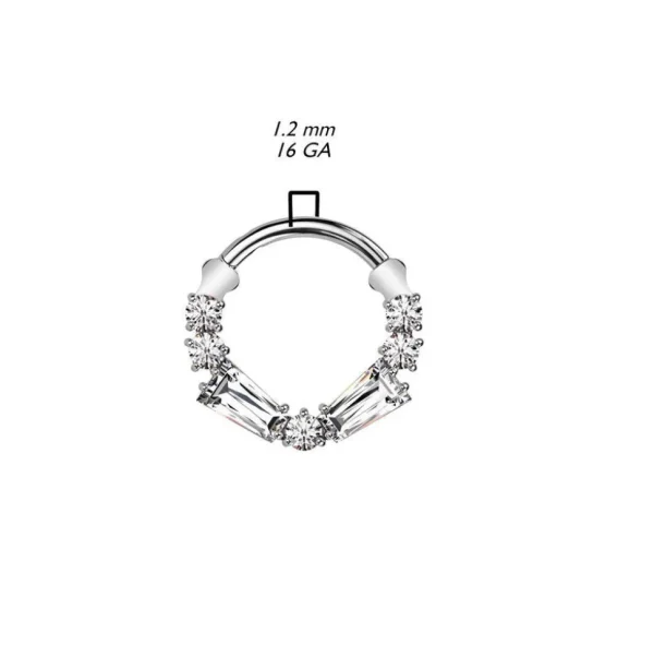 Lävistysrengas 1,2mm, Titanium Deluxe Hoop -titaaninen clicker