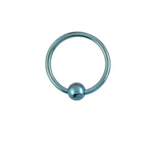 Lävistysrengas 1.2mm, Titanium BCR -värillinen pallolukkorengas ⌀8mm