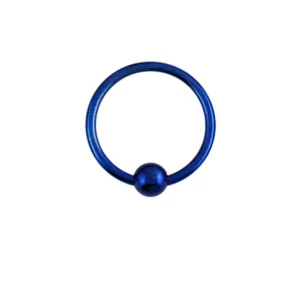Lävistysrengas 1.2mm, Titanium BCR -värillinen pallolukkorengas ⌀10mm