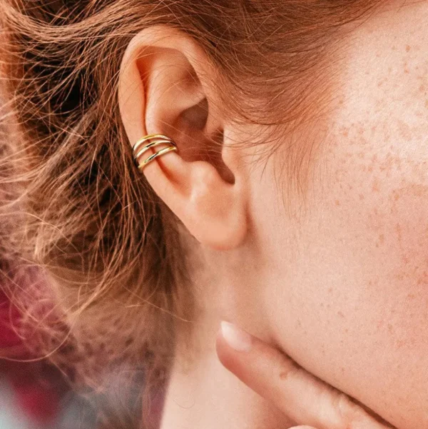 Lävistysrengas 1.2mm, Triple Titanium Hoop -ruusukultainen rengas
