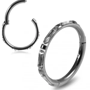 Lävistysrengas, Premium CZ Segment Clicker in Steel