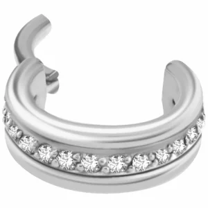 Lävistysrengas, Premium CZ Mini Segment Clicker in Steel