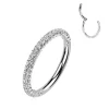 Lävistysrengas, Titanium 3 Sides Hoop in Silver -titaaninen clicker